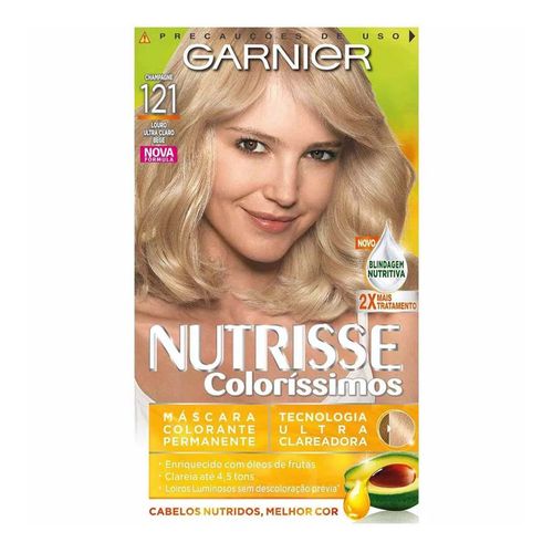 Tintura Garnier Nutrisse Coloríssimos - Louro Ultra Claro Bege 121 Tintura Garnier Nutrisse Coloríssimos - Louro Ultra Claro Bege 121