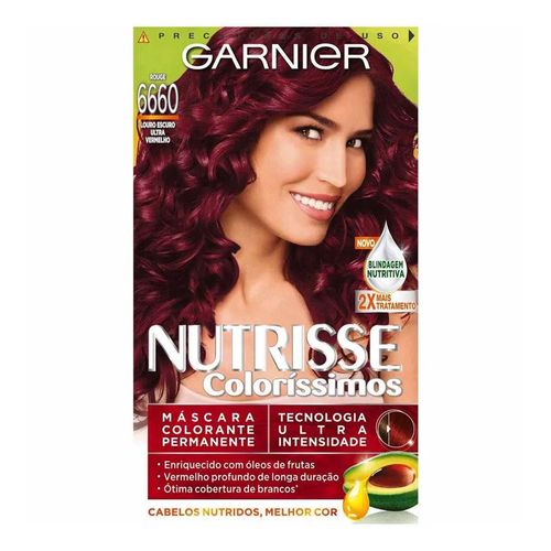 Tintura Garnier Nutrisse Coloríssimos 6660 Louro Escuro Ultra Vermelho Tintura Garnier Nutrisse Coloríssimos 6660 Louro Escuro Ultra Vermelho
