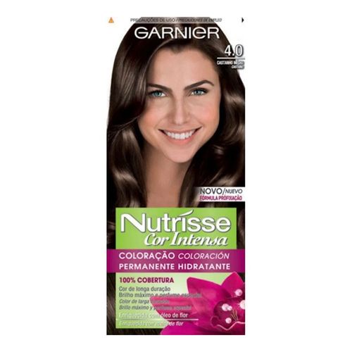 Tintura Garnier Nutrisse Cor Intensa 4.0 Castanho Médio Tintura Garnier Nutrisse Cor Intensa 4.0 Castanho Médio