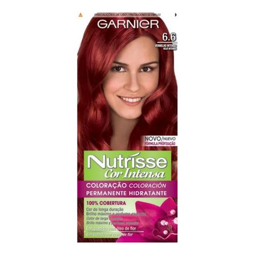 Tintura Garnier Nutrisse Cor Intensa 6.6 Vermelho Intenso Tintura Garnier Nutrisse Cor Intensa 6.6 Vermelho Intenso