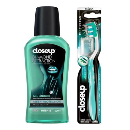 Kit Escova Dental Close Up + Enxaguatório Fresh Kit Escova Dental Close Up + Enxaguatório Fresh