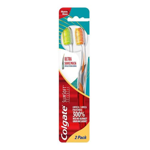 Kit Escova Dental Colgate Slim Soft Advanced 2 Unidades Kit Escova Dental Colgate Slim Soft Advanced 2 Unidades