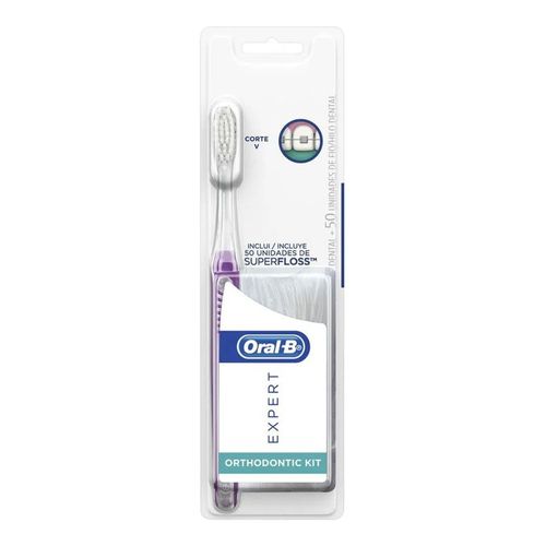 Kit Escova Dental Oral-B Expert Ortodôntica 1 Unidade + Fio Dental Superfloss 50 Unidades Kit Escova Dental Oral-B Expert Ortodôntica 1 Unidade + Fio Dental Superfloss 50 Unidades