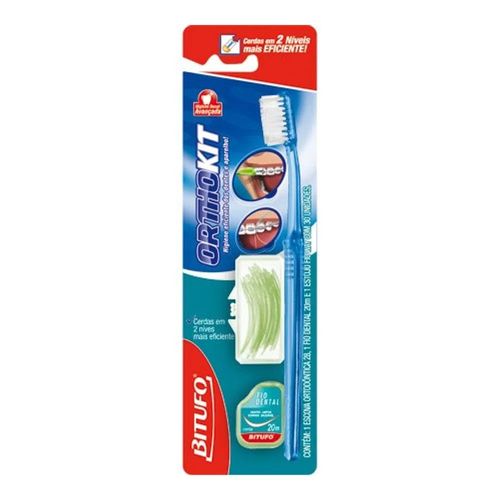 Kit Escova Dental Terapêutica Ortho Bitufo Kit Escova Dental Terapêutica Ortho Bitufo