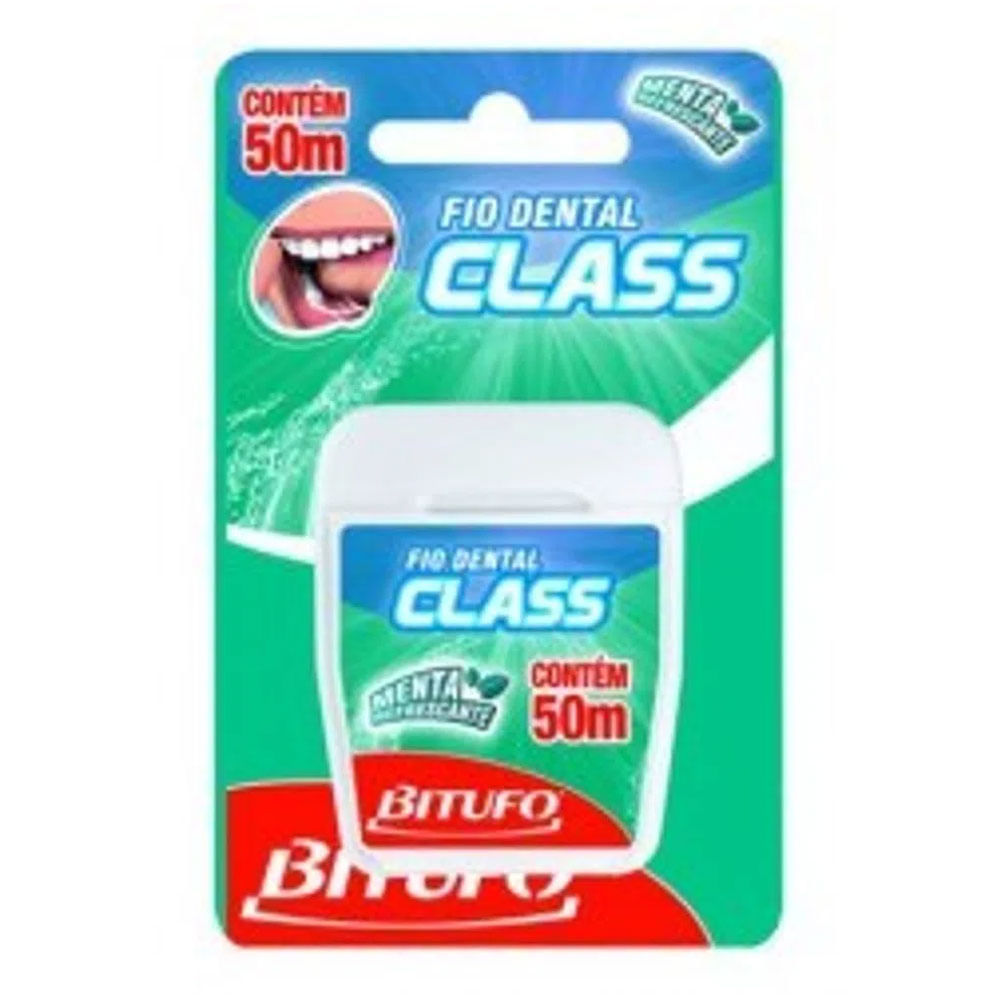 Fio Dental Bitufo Class Menta Refrescante 50m - Drogarias Pacheco