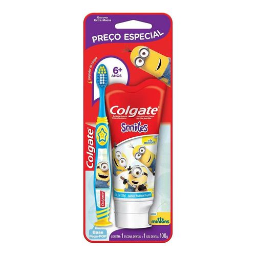 648540---kit-colgate-infantil-smiles-minions-escova-dental-2-unidades-creme-dental-100ml 648540---kit-colgate-infantil-smiles-minions-escova-dental-2-unidades-creme-dental-100ml