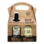 Kit QOD Barber Shop Beer Shampoo 3 em 1 + Sabonete 200g