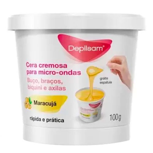 Cera Depilatória Cremosa Depilsam Maracujá para Microondas 100g Cera Depilatória Cremosa Depilsam Maracujá para Microondas 100g