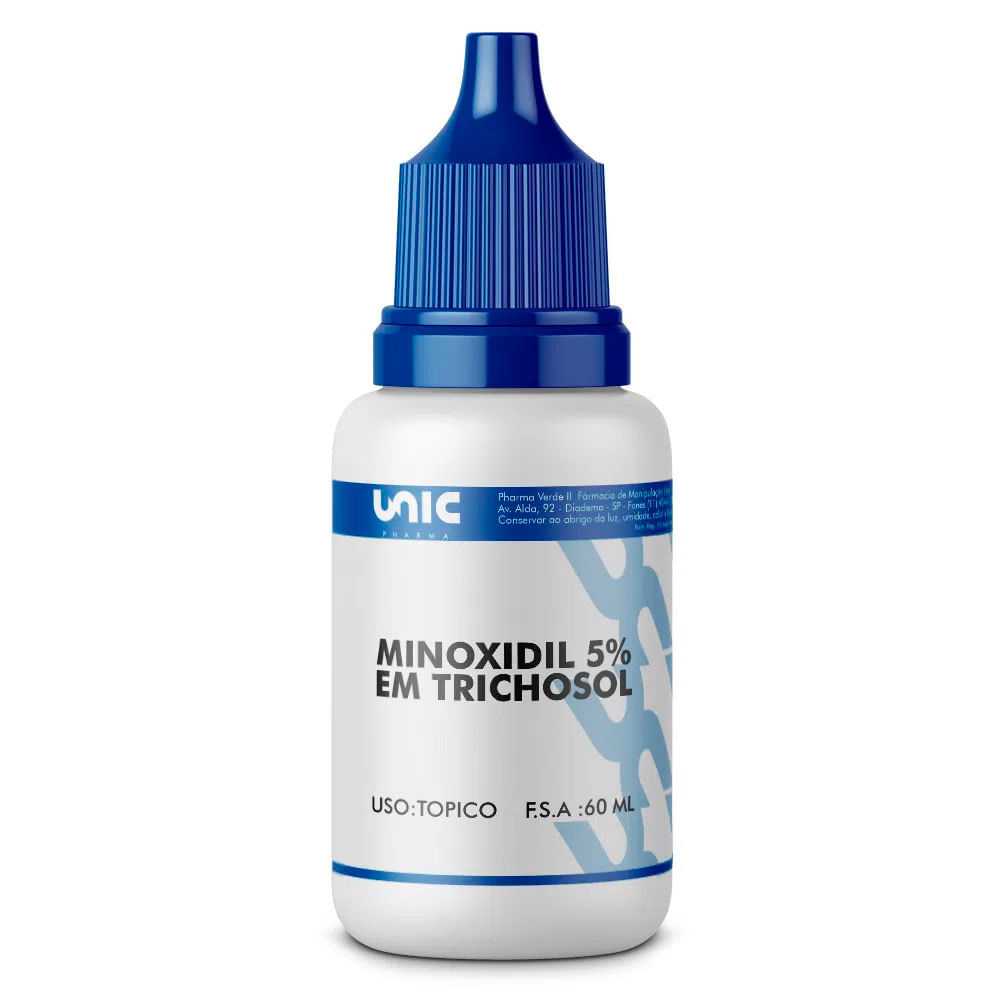 Minoxidil 5 em Trichosol cabelos e barba sem alcool 60ml