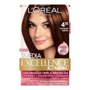 Tintura Imédia Excellence L'Oréal Creme 4.35 Castanho Quente