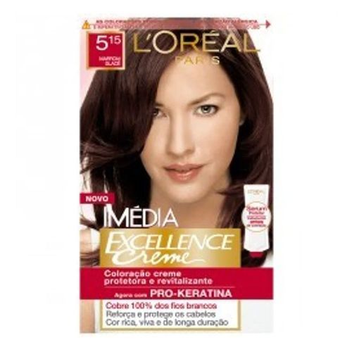 Tintura Imédia Excellence L'Oréal Creme 5.15 Marrom Glacê