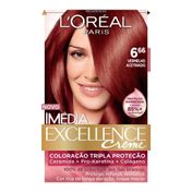 Tintura Imédia Excellence L'Oréal Creme 6.66 Louro Vermelho Acetinado