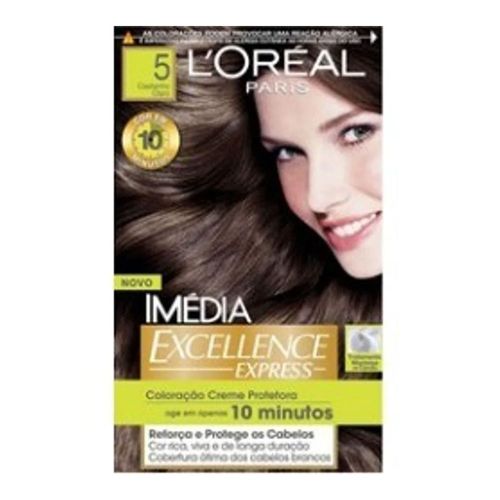 Tintura Imédia Excellence L'Oréal Express 5 Castanho Claro Tintura Imédia Excellence L'Oréal Express 5 Castanho Claro