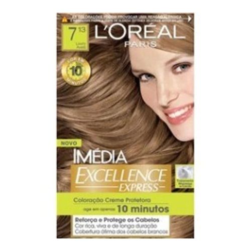 Tintura Imédia Excellence L'Oréal Express 7.13 Loiro Avelã Tintura Imédia Excellence L'Oréal Express 7.13 Loiro Avelã