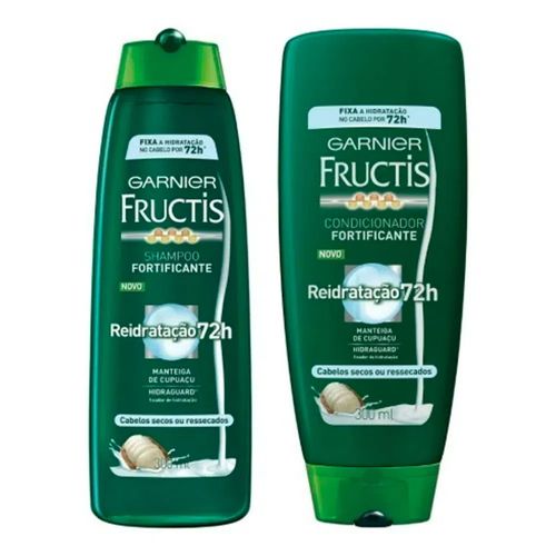 Kit Shampoo + Condicionador Fructis Reidratação 72 Horas 300ml Kit Shampoo + Condicionador Fructis Reidratação 72 Horas 300ml
