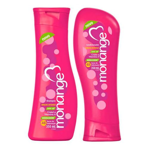 Kit Shampoo + Condicionador Monange Brilho Intenso 350ml Kit Shampoo + Condicionador Monange Brilho Intenso 350ml