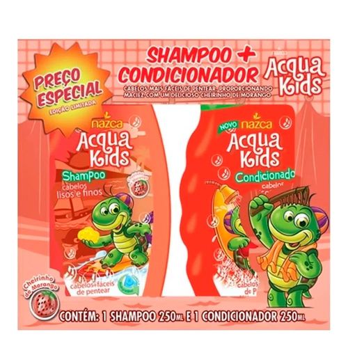 Kit Shampoo + Condicionador Nazca Acqua Kids Lisos e Finos 250ml Kit Shampoo + Condicionador Nazca Acqua Kids Lisos e Finos 250ml