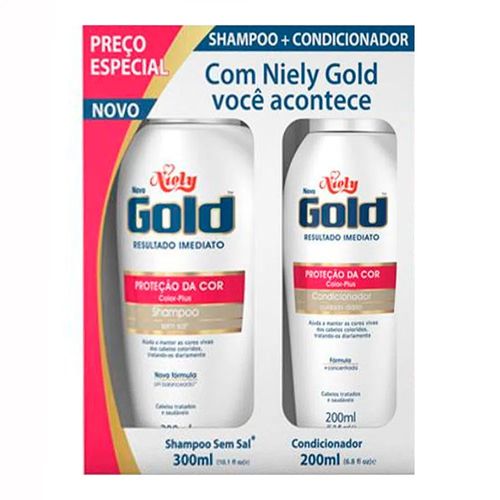 Kit Shampoo + Condicionador Niely Gold Proteção da Cor