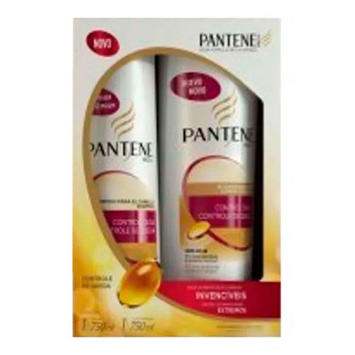 Kit Shampoo + Condicionador Pantene Controle de Queda 750ml Kit Shampoo + Condicionador Pantene Controle de Queda 750ml
