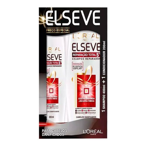 Kit Elseve RT5 Shampoo 400ml + Condicionador 200ml Kit Elseve RT5 Shampoo 400ml + Condicionador 200ml