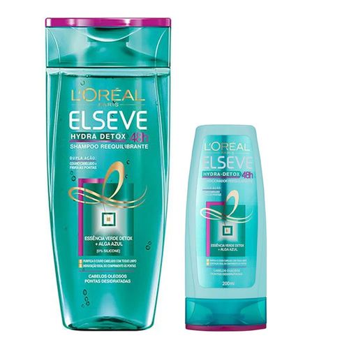 Kit Elseve Shampoo Hydra Detox 375ml + Condicionador 170ml