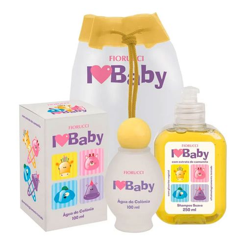 Kit Fiorucci Baby Água de Colônia 100ml + Shampoo 250ml + Mochila