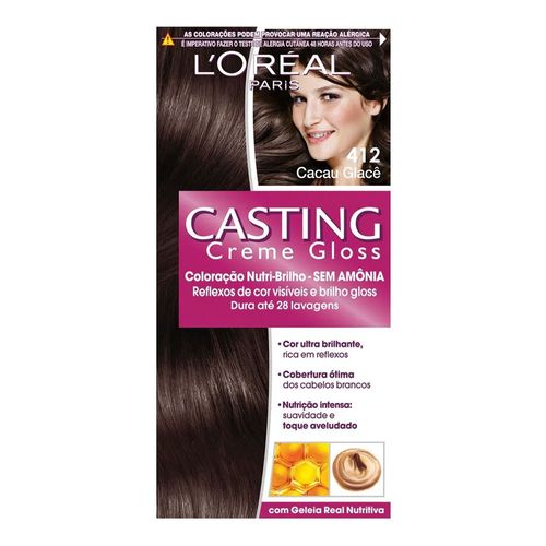 Tintura L'Oréal Casting Gloss 412 Cacau Glacê Tintura L'Oréal Casting Gloss 412 Cacau Glacê