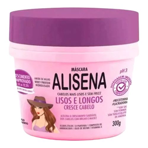Máscara de Tratamento Alisena Lisos e Longos Cresce Cabelo 300g Máscara de Tratamento Alisena Lisos e Longos Cresce Cabelo 300g
