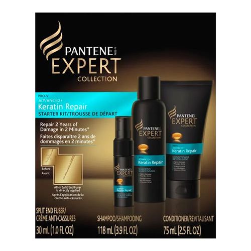 Kit Pantene Expert Keratin Repair Shampoo + Condicionador + Tratamento Selador de Pontas Kit Pantene Expert Keratin Repair Shampoo + Condicionador + Tratamento Selador de Pontas