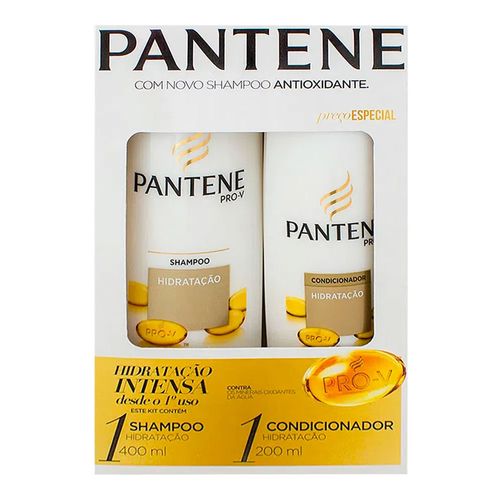 Kit Pantene Hidratação Intensa Shampoo 400ml + Condicionador 200ml Kit Pantene Hidratação Intensa Shampoo 400ml + Condicionador 200ml