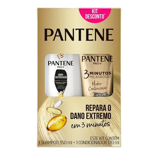 Kit Pantene Shampoo Hidro-Cauterização 350ml + Condicionador 3 Minutos Milagrosos 170ml Kit Pantene Shampoo Hidro-Cauterização 350ml + Condicionador 3 Minutos Milagrosos 170ml