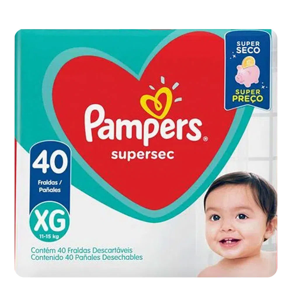 Fralda Pampers Super Sec XG 40 Unidades