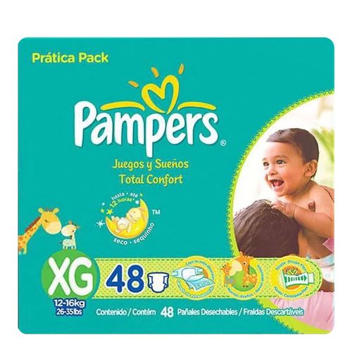 Fralda Descartável Pampers Total Confort Hiper XG 48 Unidades Fralda Descartável Pampers Total Confort Hiper XG 48 Unidades