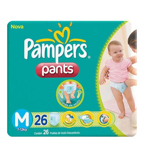 Fralda Descartável Pampers Pants M 26 Unidades Fralda Descartável Pampers Pants M 26 Unidades