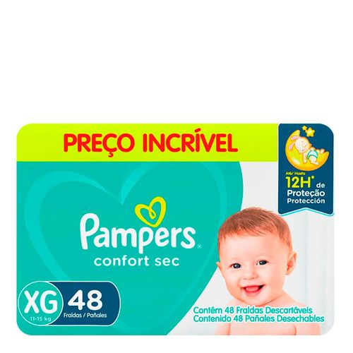 Fralda Descartável Pampers Total Confort Caixa Prática XG 48 Unidades