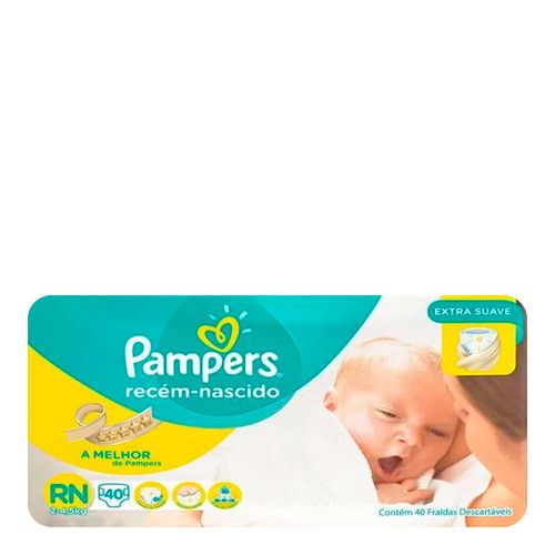 Fralda Descartável Pampers Recém-Nascido 40 Unidades Fralda Descartável Pampers Recém-Nascido 40 Unidades