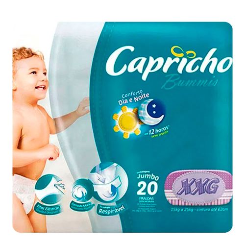 Fralda Capricho Bummies Jumbo XXG 20 Unidades Fralda Capricho Bummies Jumbo XXG 20 Unidades