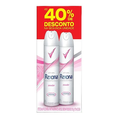 Kit Desodorante Aerosol Rexona Power 105g + Comprimido + 40% Desconto Kit Desodorante Aerosol Rexona Power 105g + Comprimido + 40% Desconto