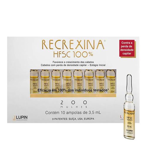 Kit Ampola de Tratamento Capilar Recrexina HFSC 100% 200 Mulher 3,5ml 10 Unidades Kit Ampola de Tratamento Capilar Recrexina HFSC 100% 200 Mulher 3,5ml 10 Unidades
