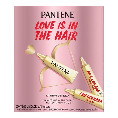 Kit Ampola De Tratamento Pantene Love Is In The Hair 3 Unidades 15ml Kit Ampola De Tratamento Pantene Love Is In The Hair 3 Unidades 15ml