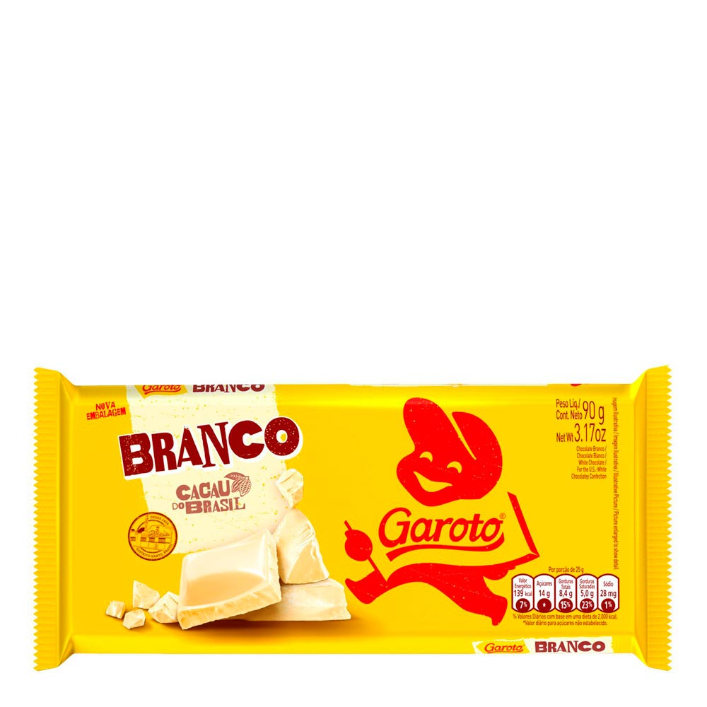 Chocolate Branco Garoto 90g - Drogarias Pacheco