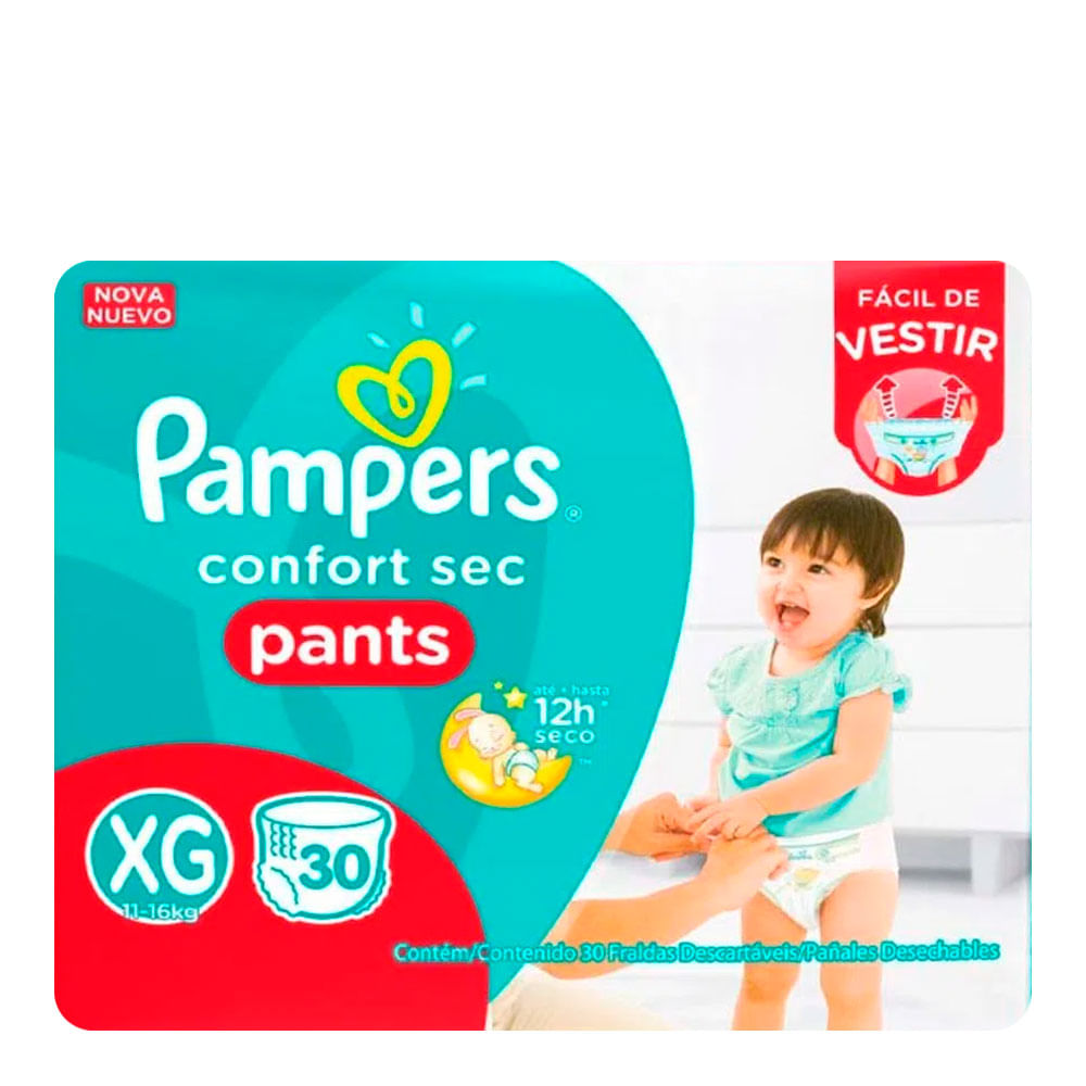 Fralda Descartável Pampers Pants XG 30 Unidades - Drogarias Pacheco