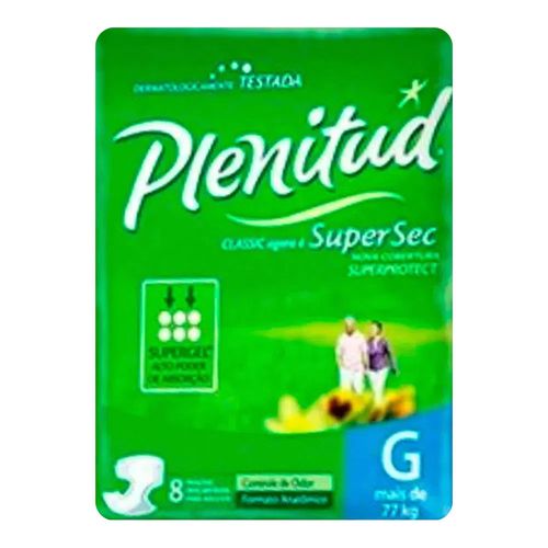 Fralda Geriátrica Plenitud Super Grande 8 Unidades