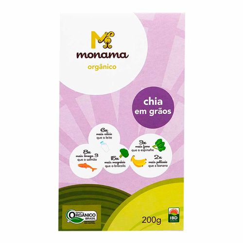 Chia em Grãos - Monama - 200g Chia em Grãos - Monama - 200g