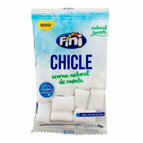 Chicle Fini Natural Sweets Menta Sem Açúcar 18g Chicle Fini Natural Sweets Menta Sem Açúcar 18g