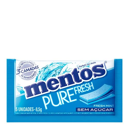 Chiclete Mentos Pure Fresh 3 Camadas Fresh Mint 8,5g Chiclete Mentos Pure Fresh 3 Camadas Fresh Mint 8,5g