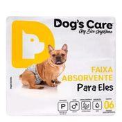 Fralda Higiênica Macho Descartável Dog's Care - 06 Unidades