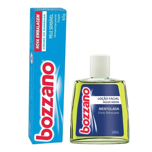 Kit Bozzano Creme de Barbear Pele Sensível + Loção Água nova Kit Bozzano Creme de Barbear Pele Sensível + Loção Água nova