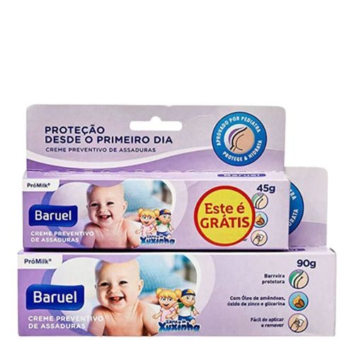 Kit Creme Contra Assaduras Turma Da Xuxinha 90g + 45g Kit Creme Contra Assaduras Turma Da Xuxinha 90g + 45g