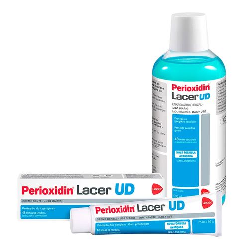 Kit Exaguatório Bucal Prerióidin UD 500ml + Creme Dental 65g Kit Exaguatório Bucal Prerióidin UD 500ml + Creme Dental 65g
